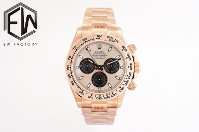 EW Factory ROLEX Daytona 40*12.4MM Cerachrom 904L Steel Rose Gold with Black Watch